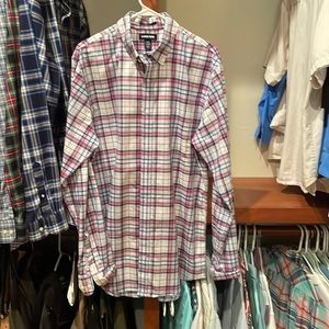 Lands’ End 16-16.5 L/T Tailored Fit No Iron Twill Men’s Button Down Shirt